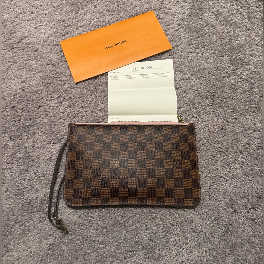 Louis Vuitton Damier Ebene Neverfull Pochette - Picture 11 of 12
